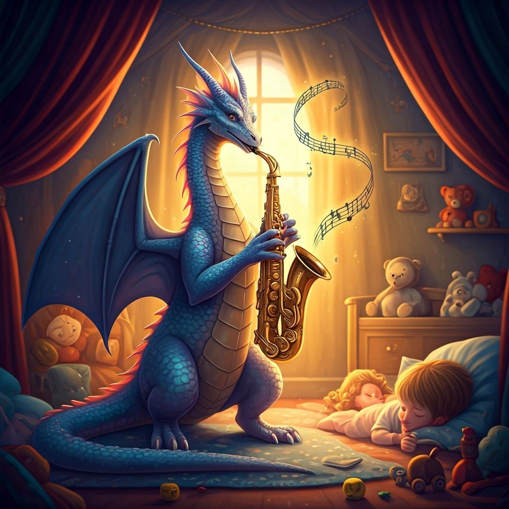 Dreamy Dragon's Lullaby: A Fantasy Realism Nursery Scene