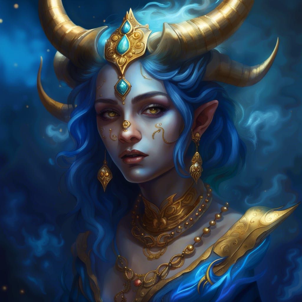 Tiefling Cleric named Seraphina