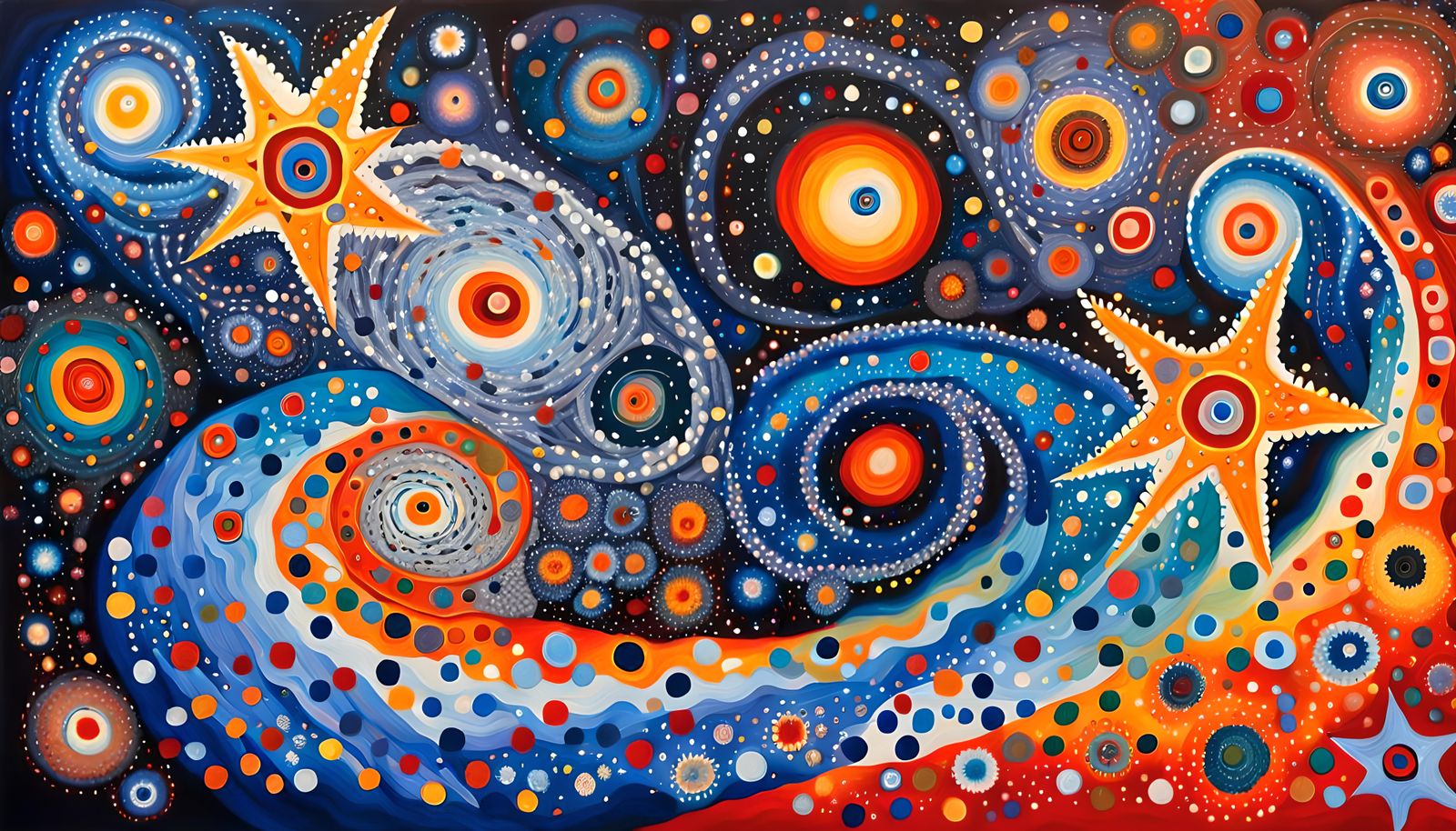 Dreamtime Stars: Aboriginal Abstract Expressionist Painting