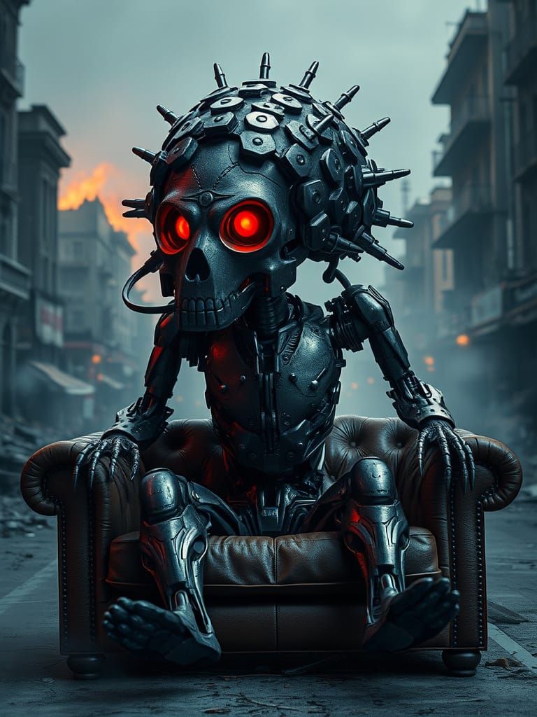Mechanical Guardian Emerges from Desolate Wastes