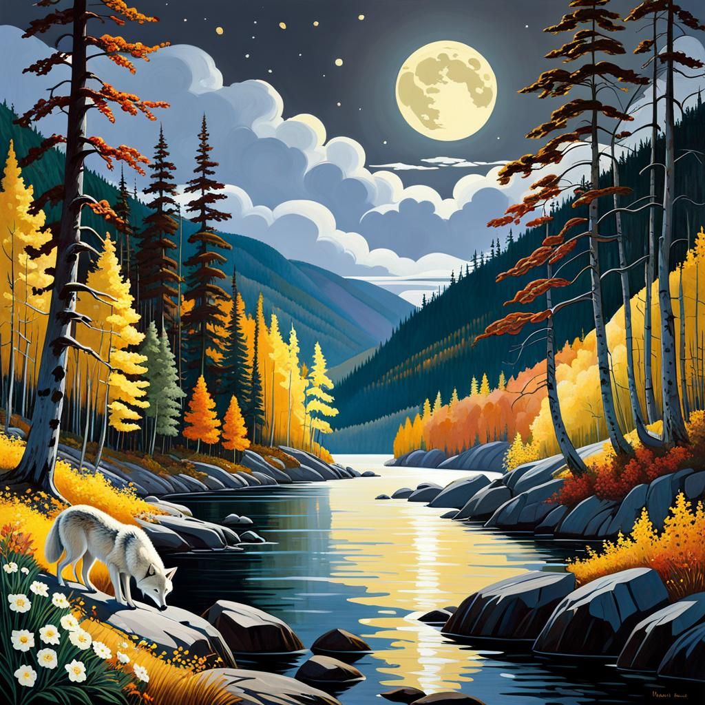 Saguenay Fjord National Park with larch forests.💖