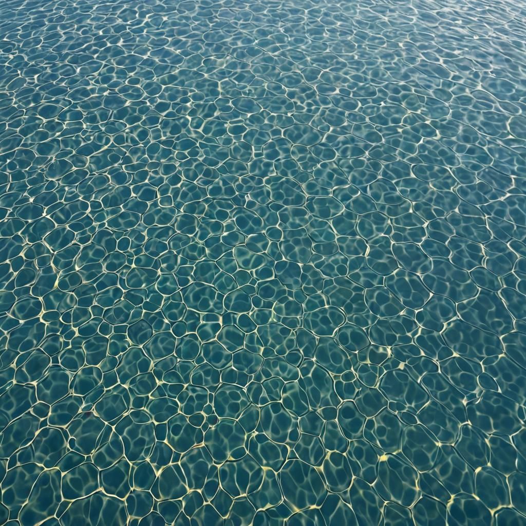 Opalescent Water Form Against Ocean Backdrop