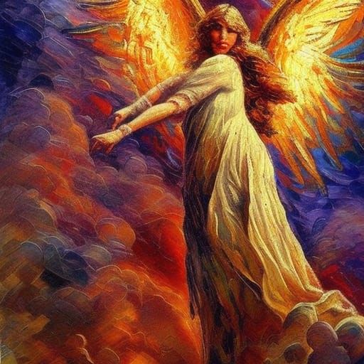 Biblically Accurate Angels in Neo-Impressionist Style