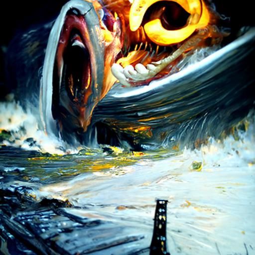 Visceral Rage: An Oil Painting in Gurney Style