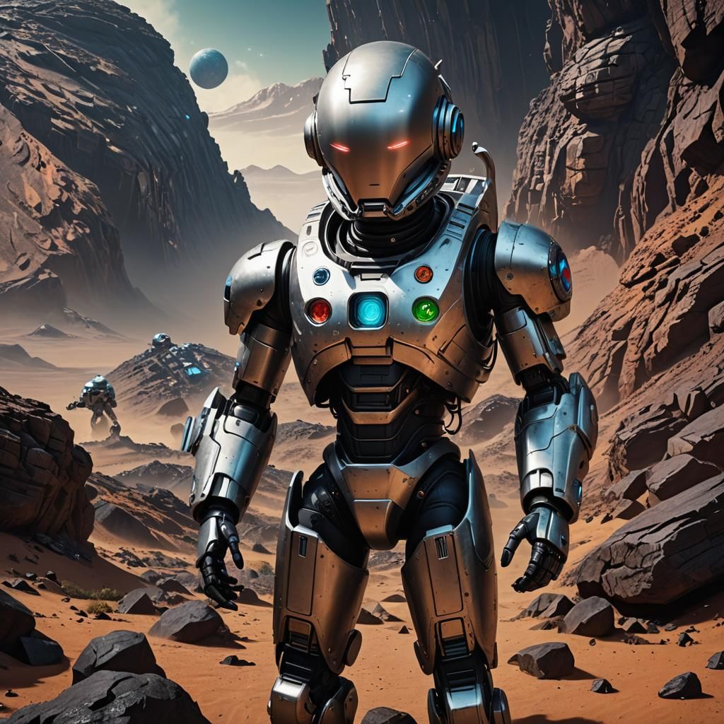 Marvin the Android: Hitchhiker's Guide Matte Painting