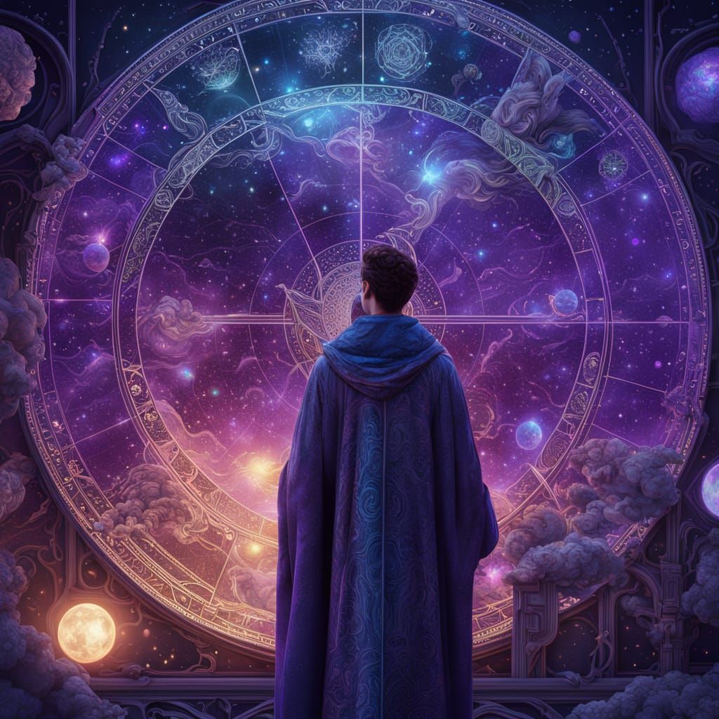 Celestial Cartographer Maps Constellations: Art Nouveau Styl...