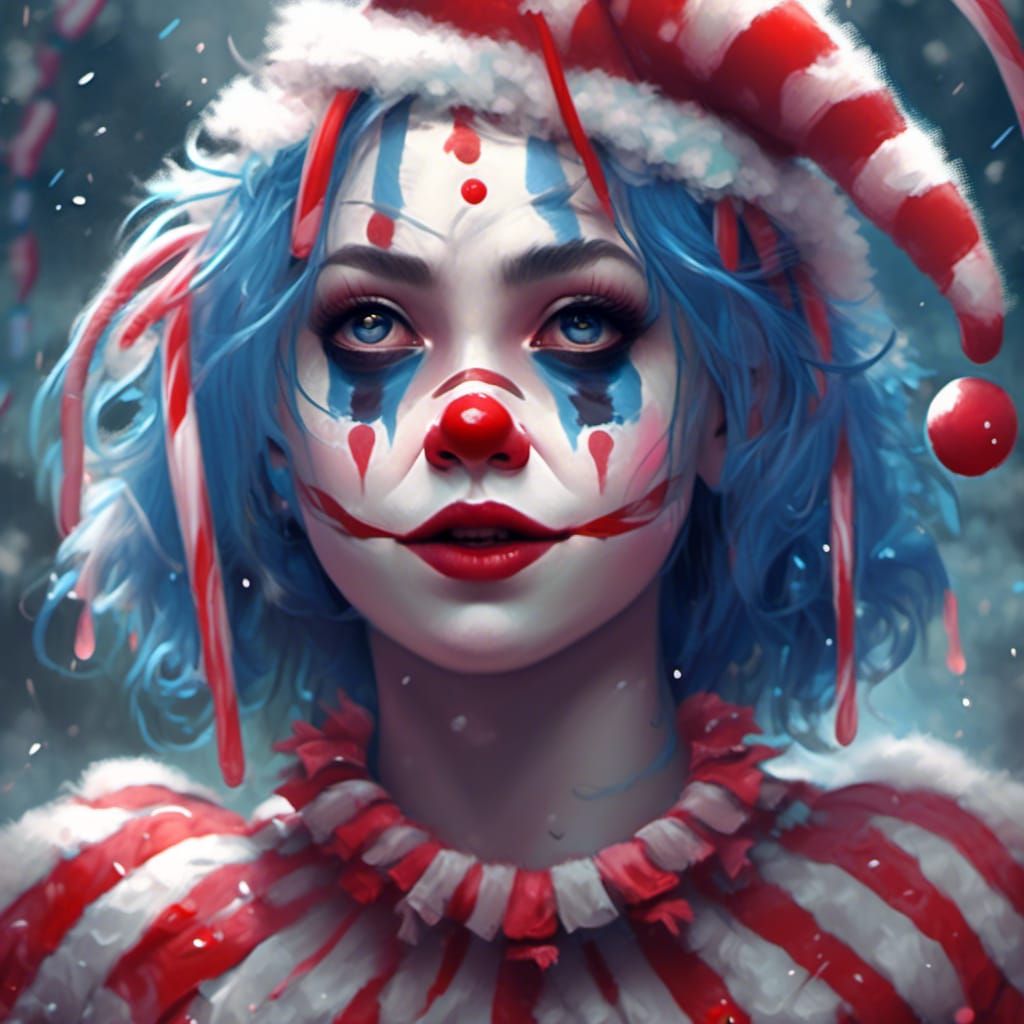 Intricate Candycane Girl in Fantasy Art Style