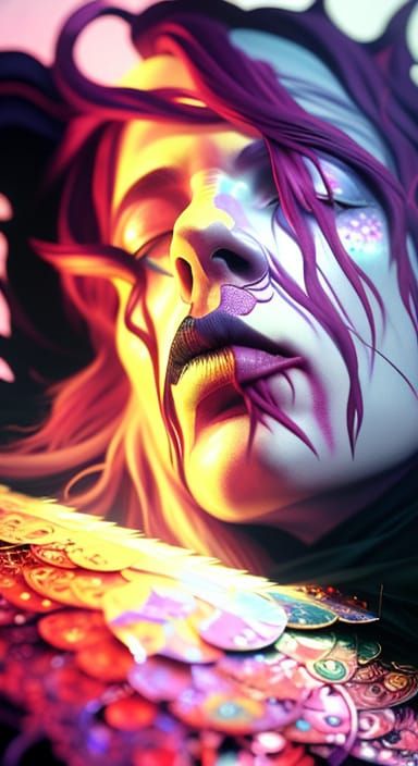 Dark Fantasy Image of Stig Sleeping, Tim Burton Style