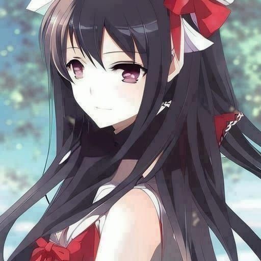 Woman with Black Hair in Natural Style