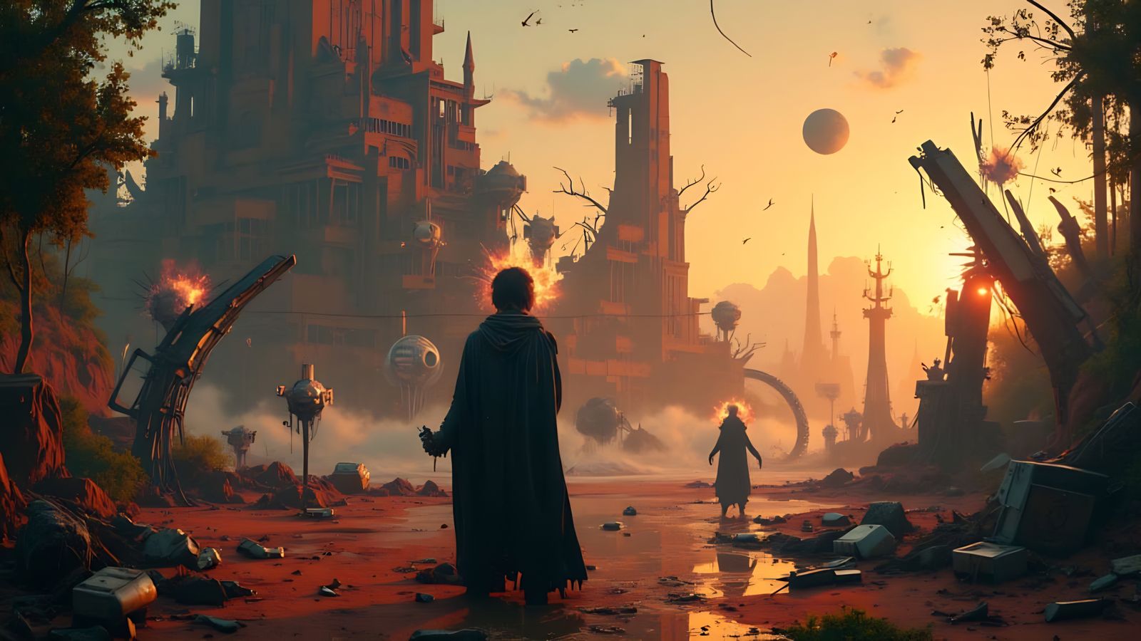 Futuristic Ruins of an Ancient AI Civilization