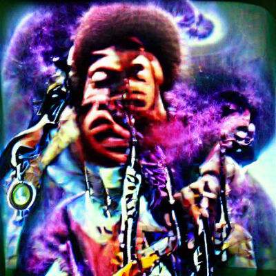 AI Interpretation of a Famous Guitarist