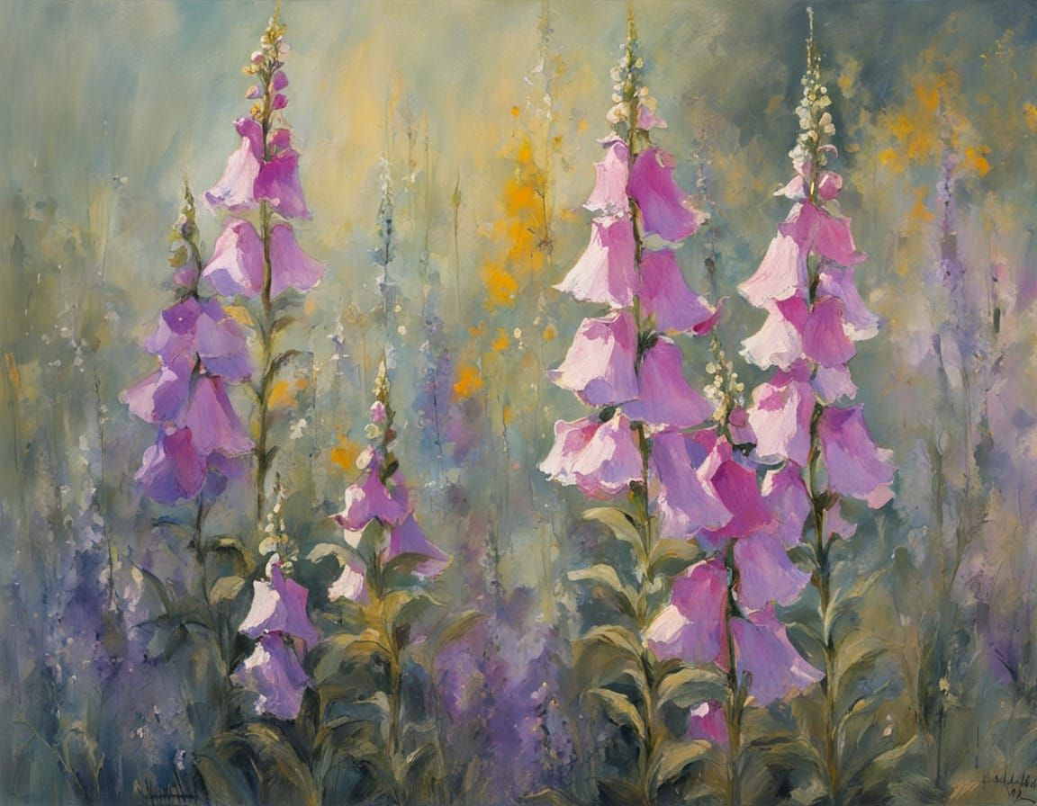 Tendrils of Pastel Wildflower in Macro Focus