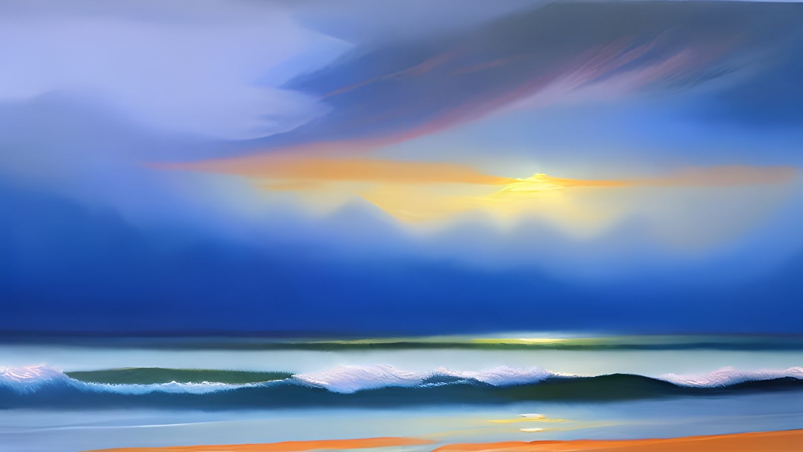 Dramatic Stormy Seascape in Hyperrealistic Style