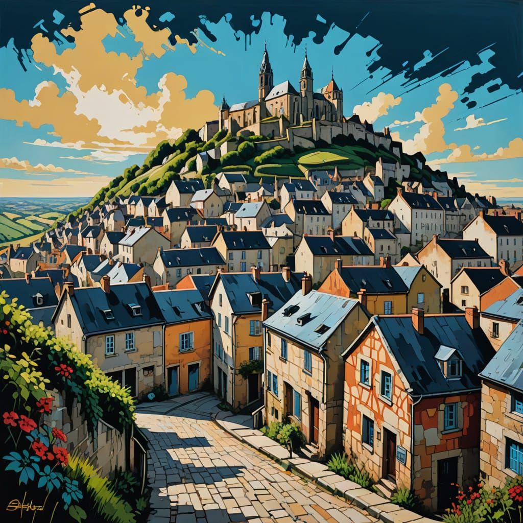 French Hilltop Village Meets Street Art in Vibrant, Impressi...