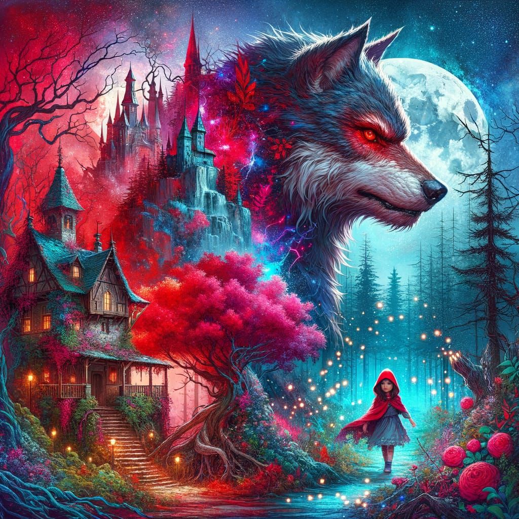 Mysterious Encounter in a Blood Red Forest