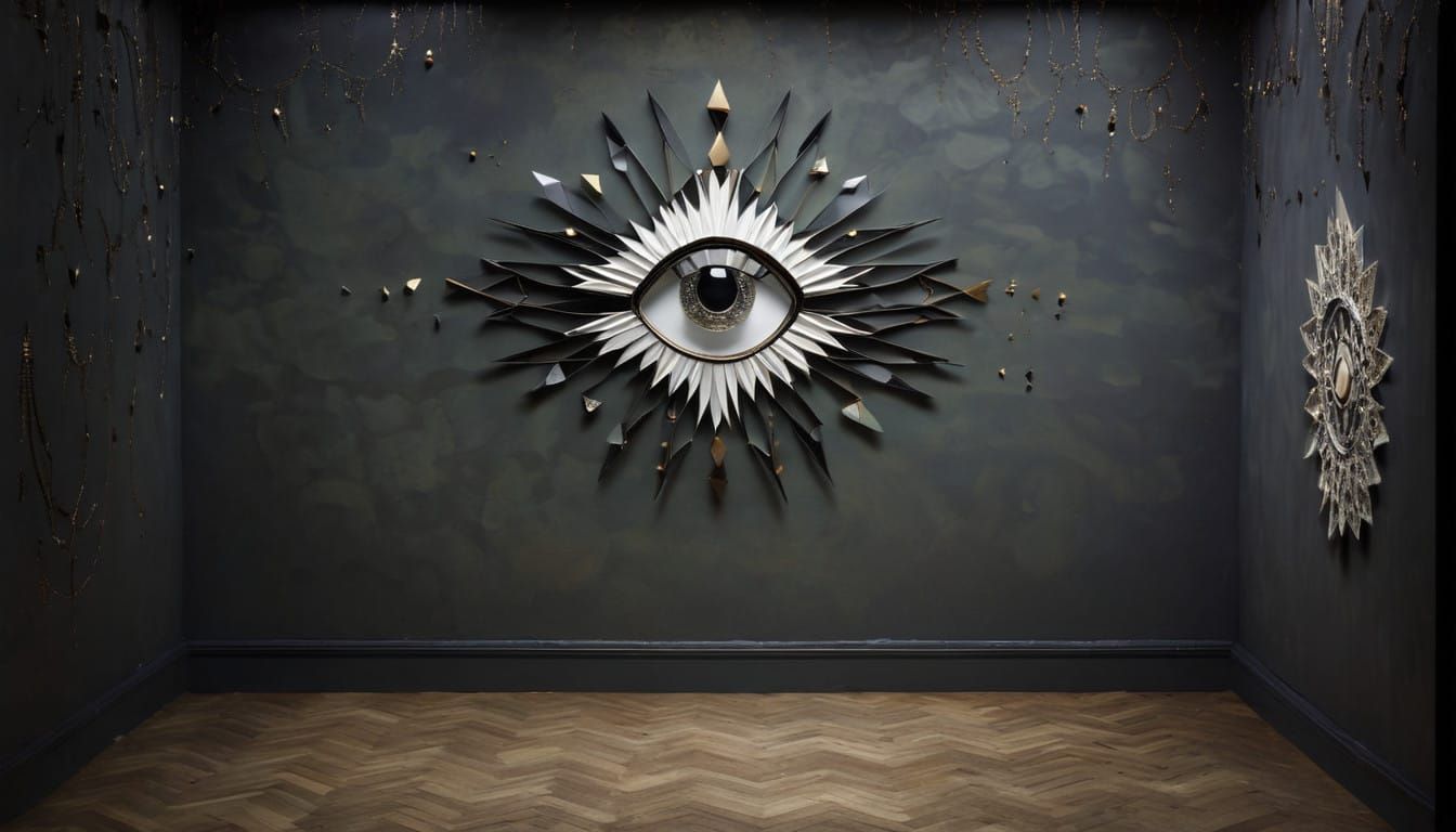 eyes darkly soft clothing 3D origami fractal chromoshadow vi...