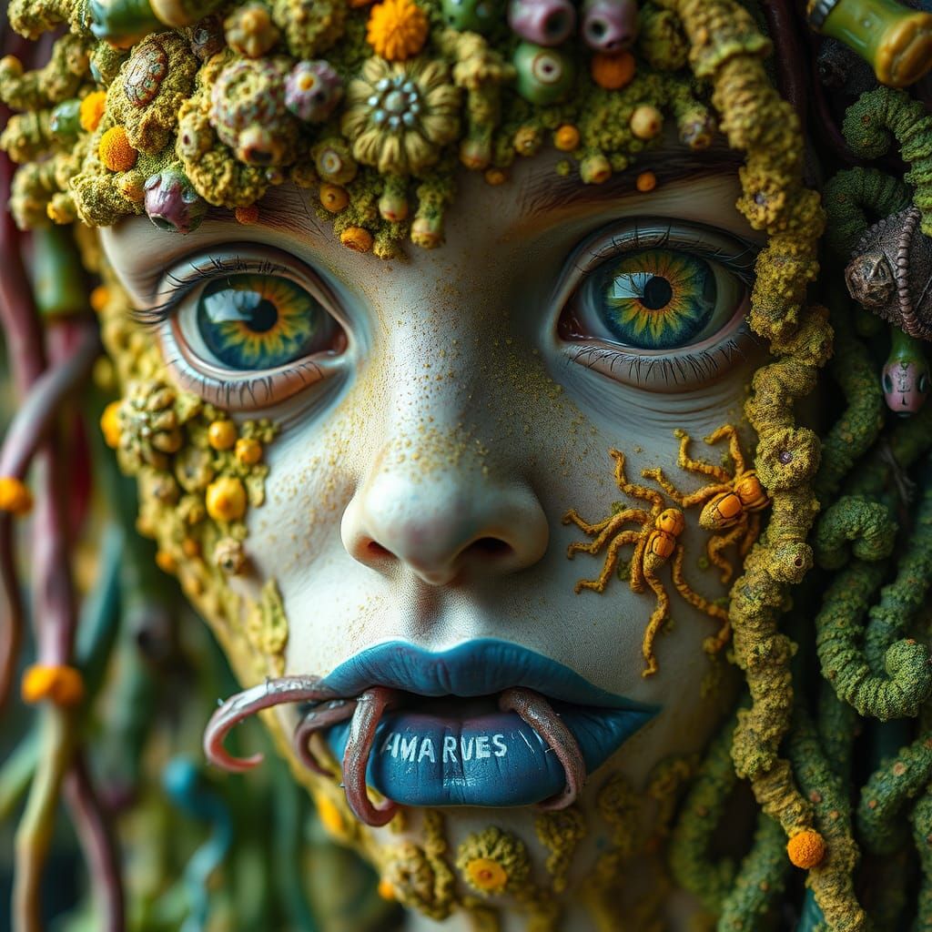 Disgusting Beauty: A Fractal Fantasy Portrait