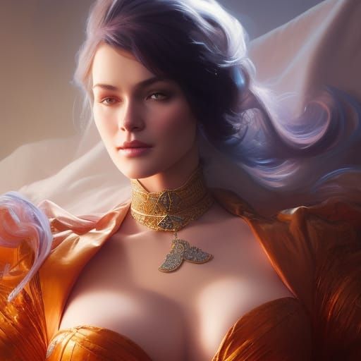 Sorceress in Morning Splendor, a Painterly Portrait