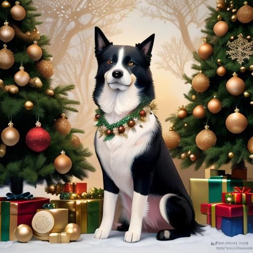 Christmas Tree for Dogs with Bone Decorations