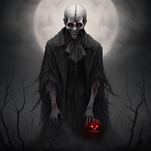 Terrifying Ghoul Emerges from the Darkness