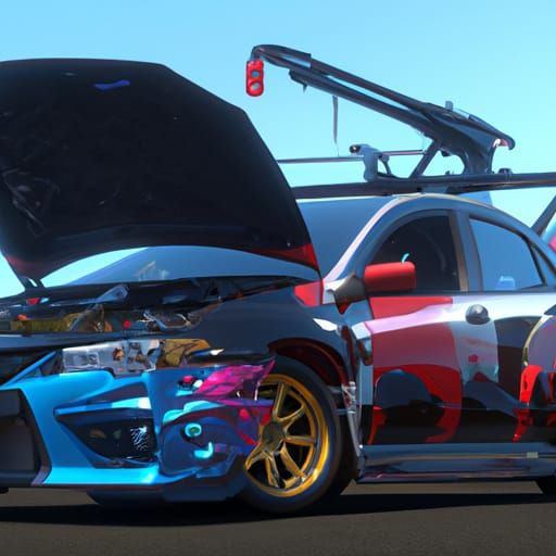 Vibrant Fantasy JDM Car in Deep Matte Colors