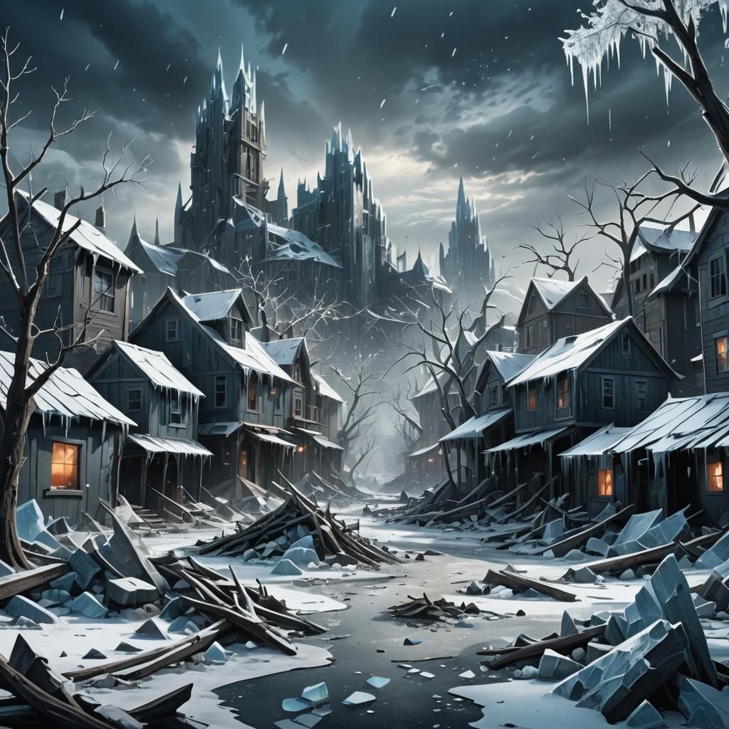 Ice Storm Aftermath: Fantasy Concept Art