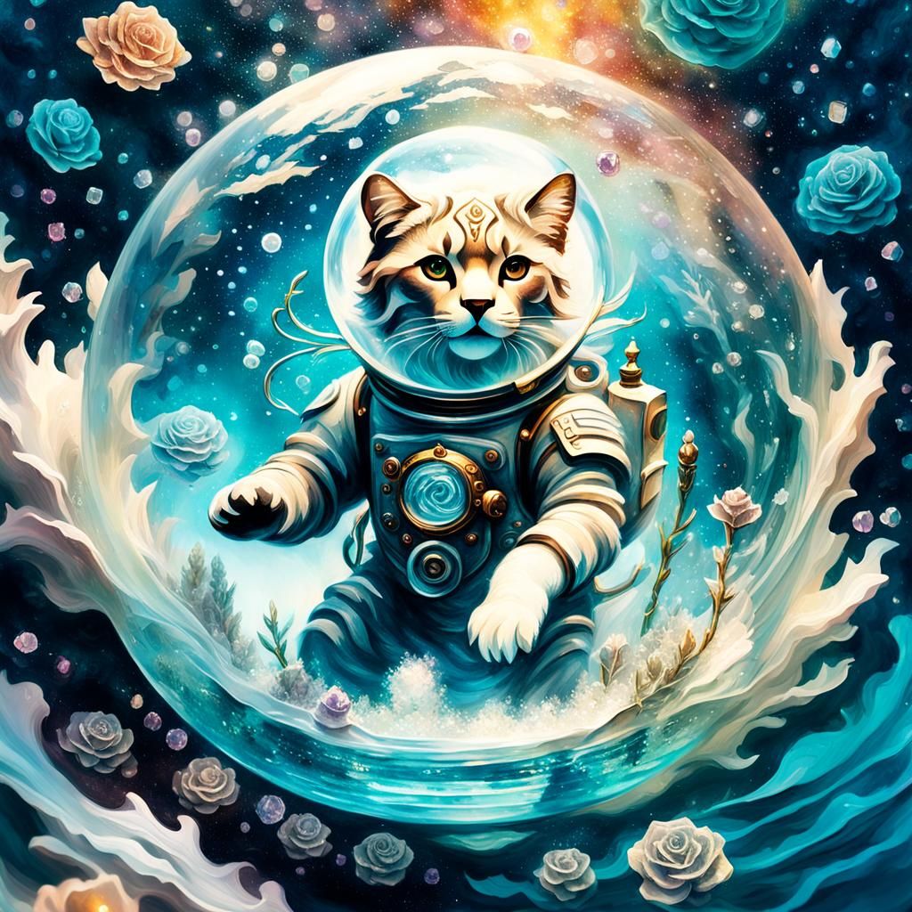 Ethereal Crystal Rose Fantasy Art