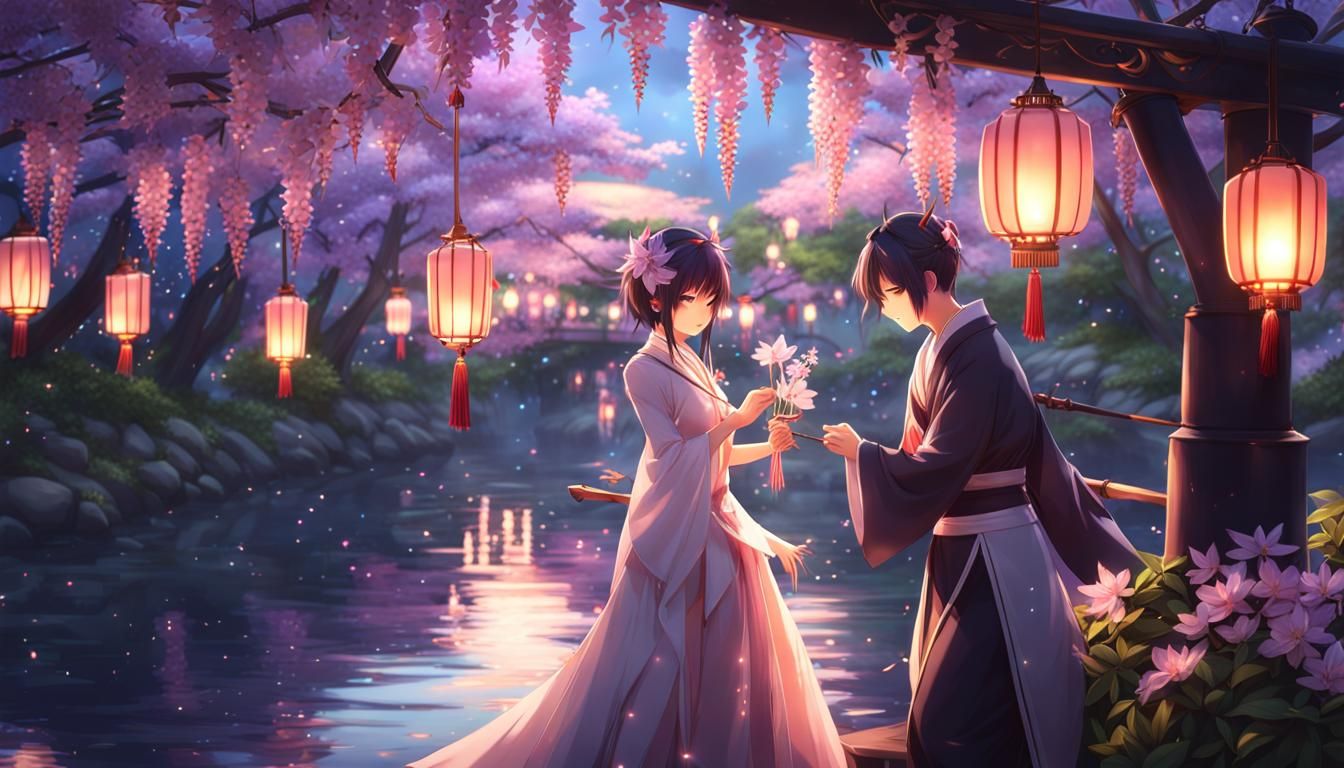 Twilight Festival: 3D Anime Art in WLOP Style