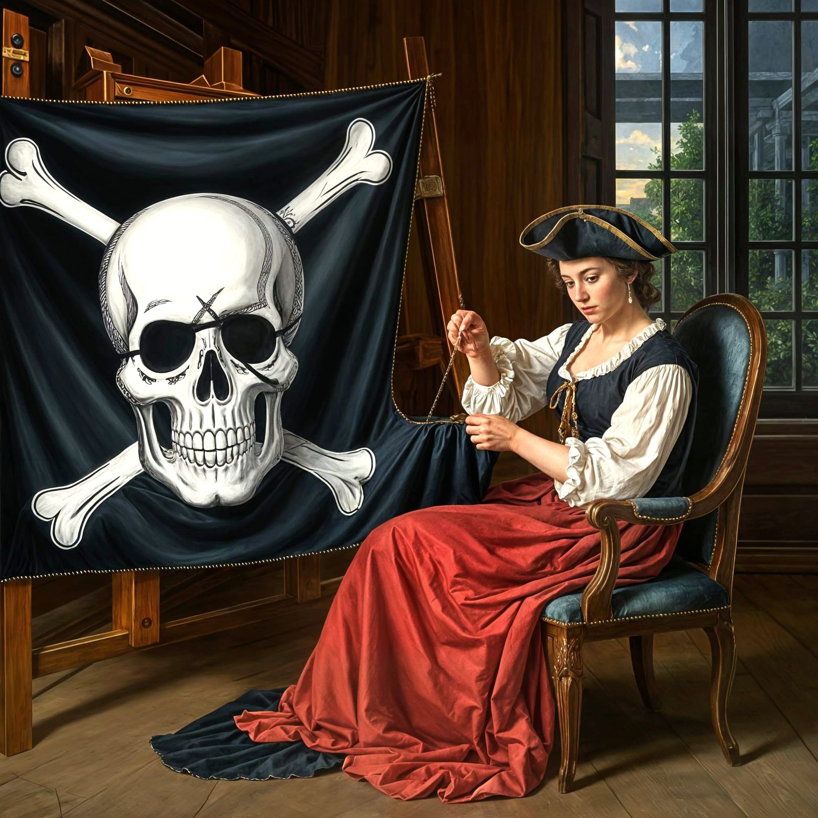 Betsy Ross as Pirate Wench in Colonial Setting