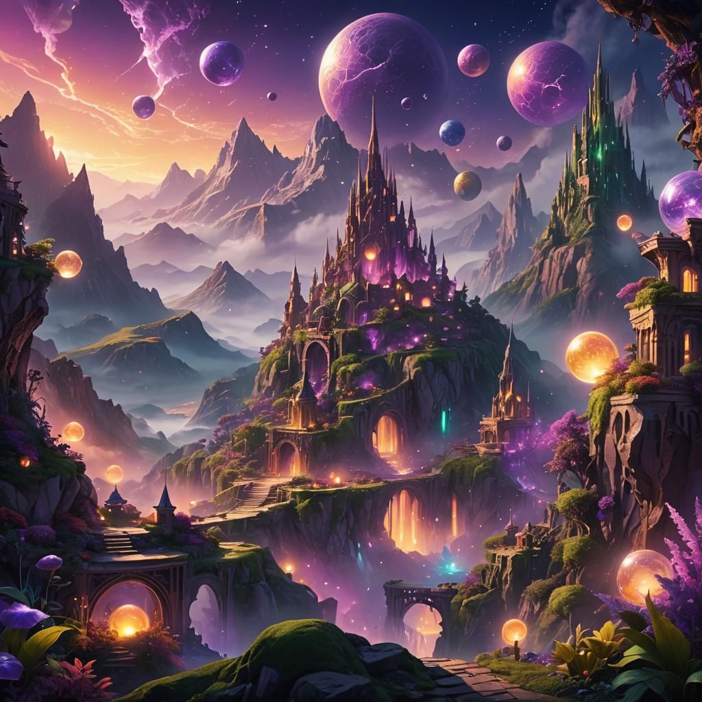 Vibrant Fantasy World Concept Art in Unreal Engine