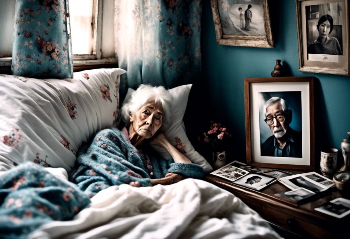 Elderly Woman Grieving Loss of Husband