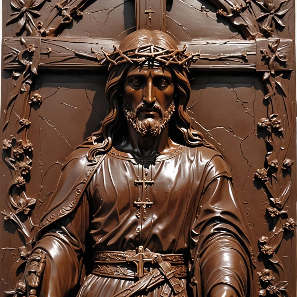 Chocolate Sculpture of Christ Crucified