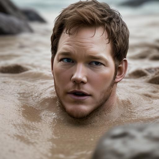 Chris Pratt Sinking in Quicksand Photo