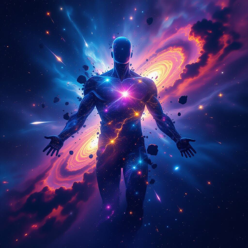 Cosmic Figure Shattering into Stardust Light