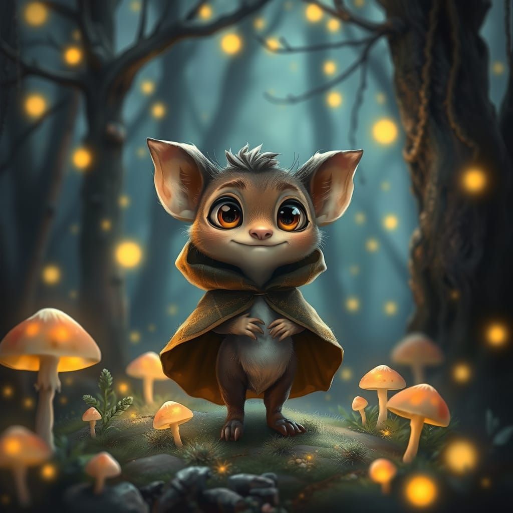 Enchanted Forest Creature in a Disney Fantasy Scene