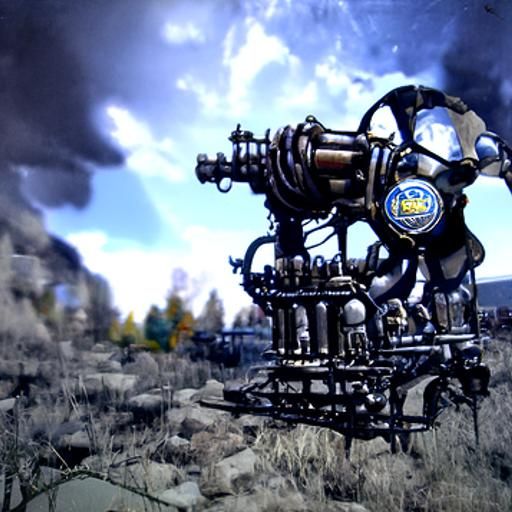 Atomic Steampunk Engine in Fallout 76 Style