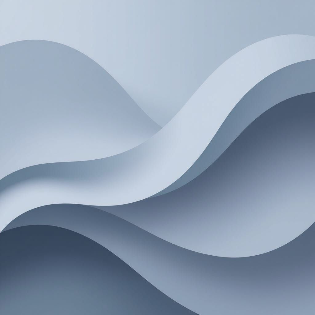 Minimalist Abstract Design on White with Metallic Sheen