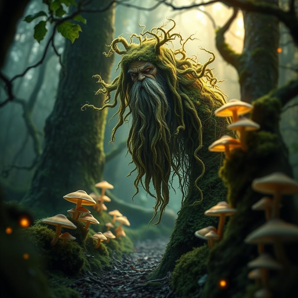 Moss Wizard in Mystical Forest