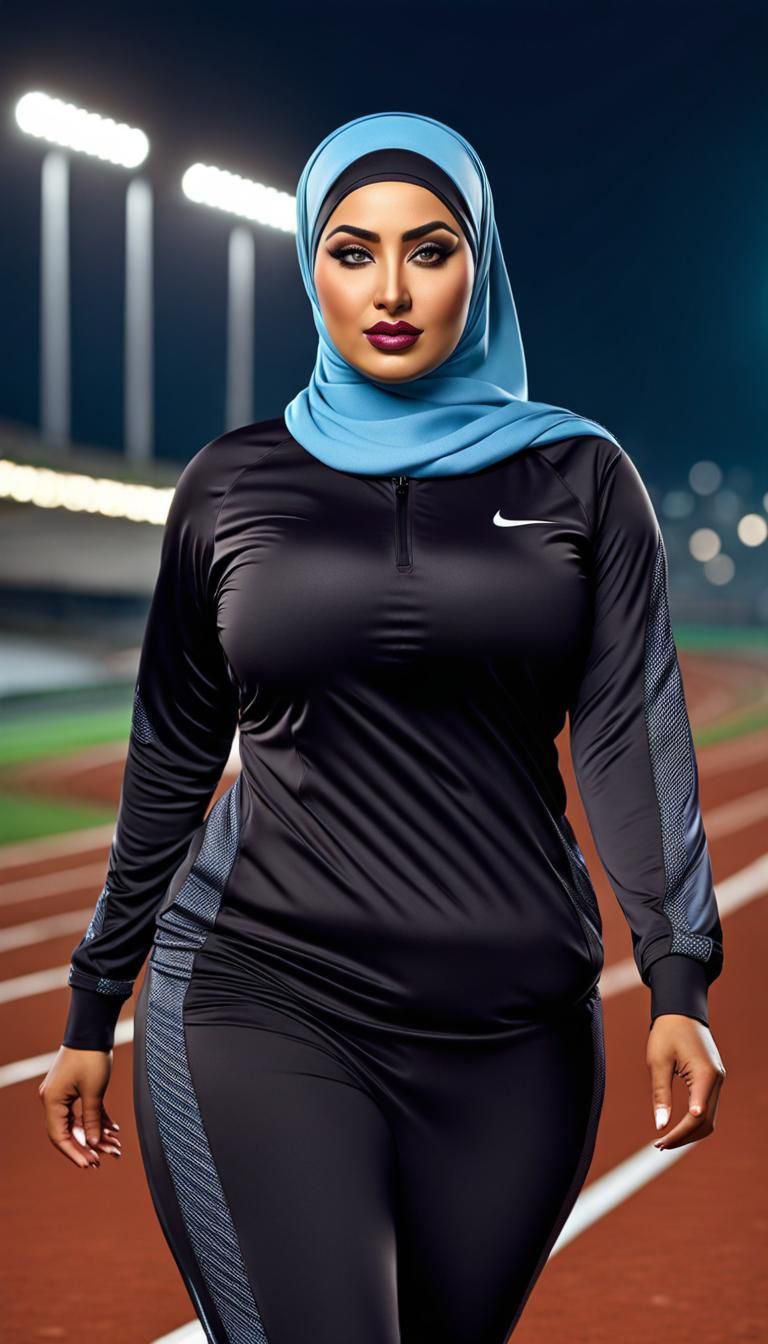 Detailed Portrait of Arabian Woman in Hijab