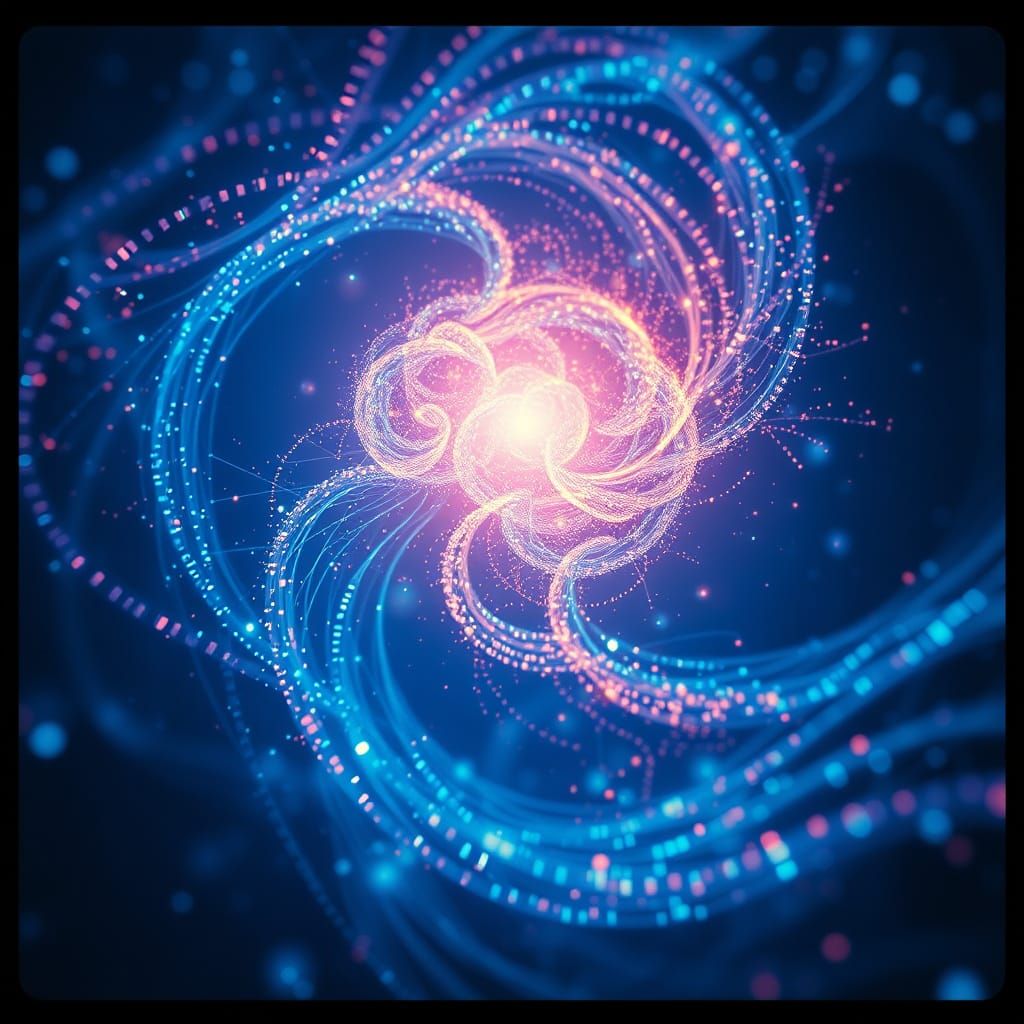 Abstract Consciousness Expanding in Pixel Art Style