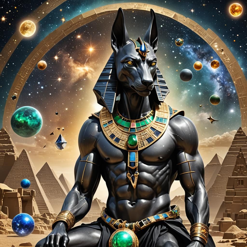 Polymorphic Anubis: Egyptian God in Spacescape