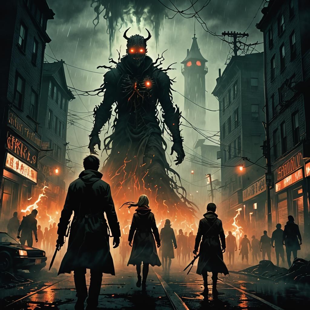 Eerie Monsters Appear in Silent Hill: Ink Splatter Art