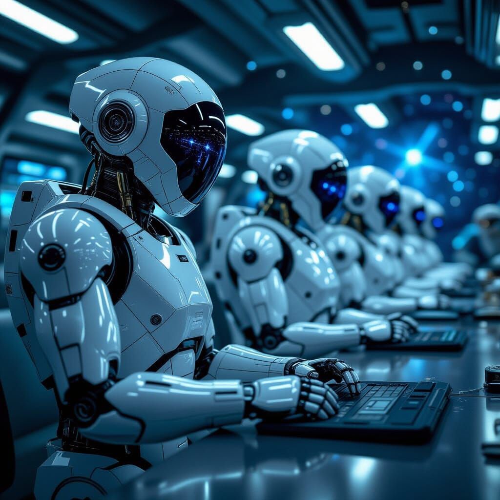 A voyage to the stars begins with an army of androids