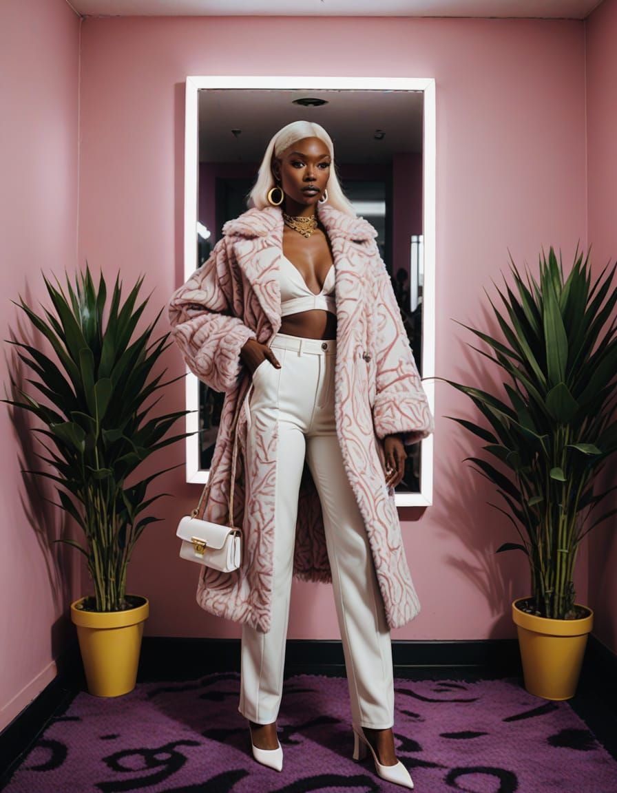 Luxurious, Surreal Goddess in Pastel Paradise