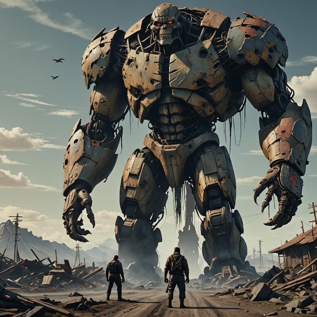 Colossal Titan in Desolate Wasteland