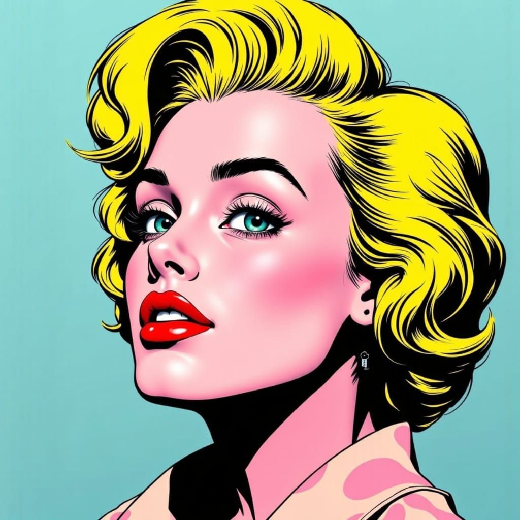 Pop Art Comic Style with Halftone Dots