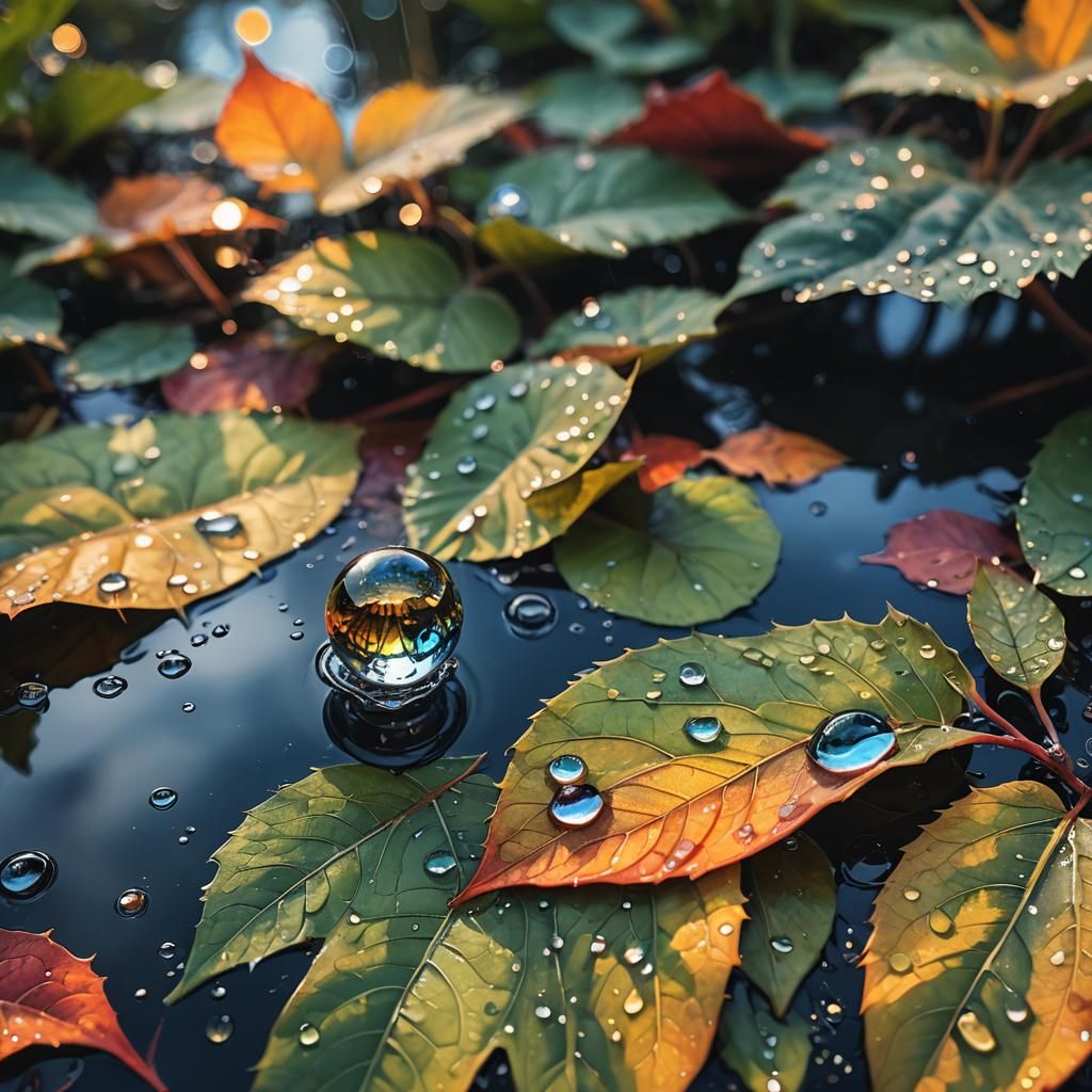 World in a Water Droplet: Art Nouveau Landscape