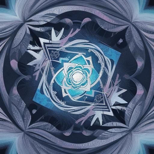 Abstract Rose with Fractal and Zentangle Elements