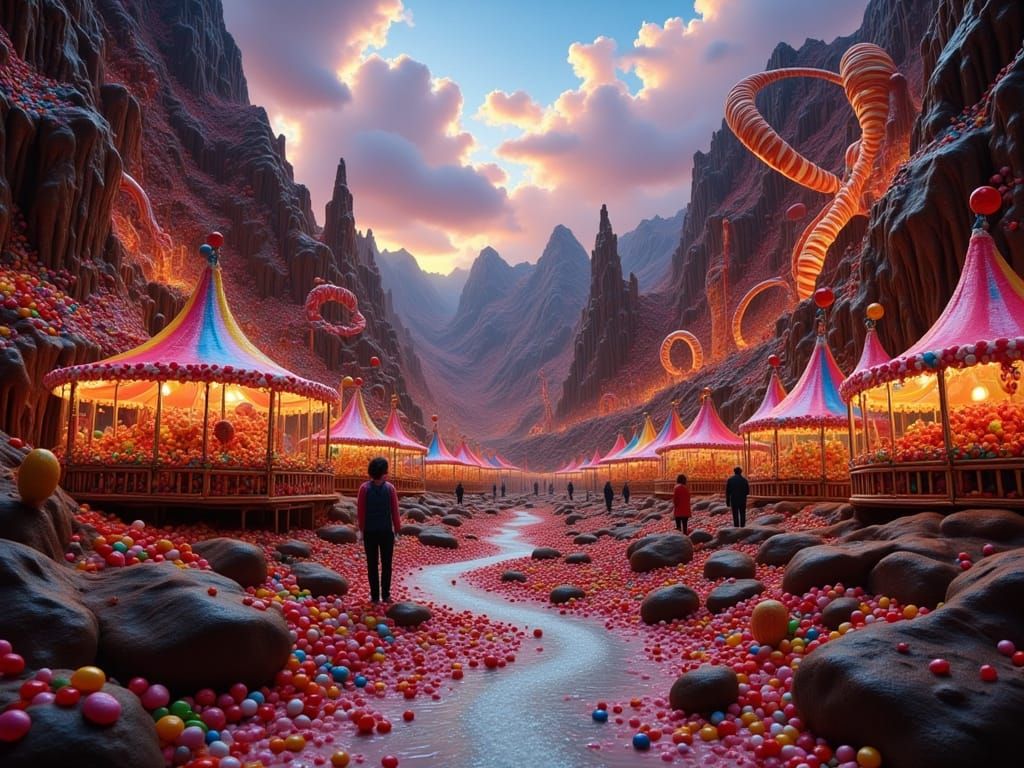 Surreal Candy Carnival by Chocolate River