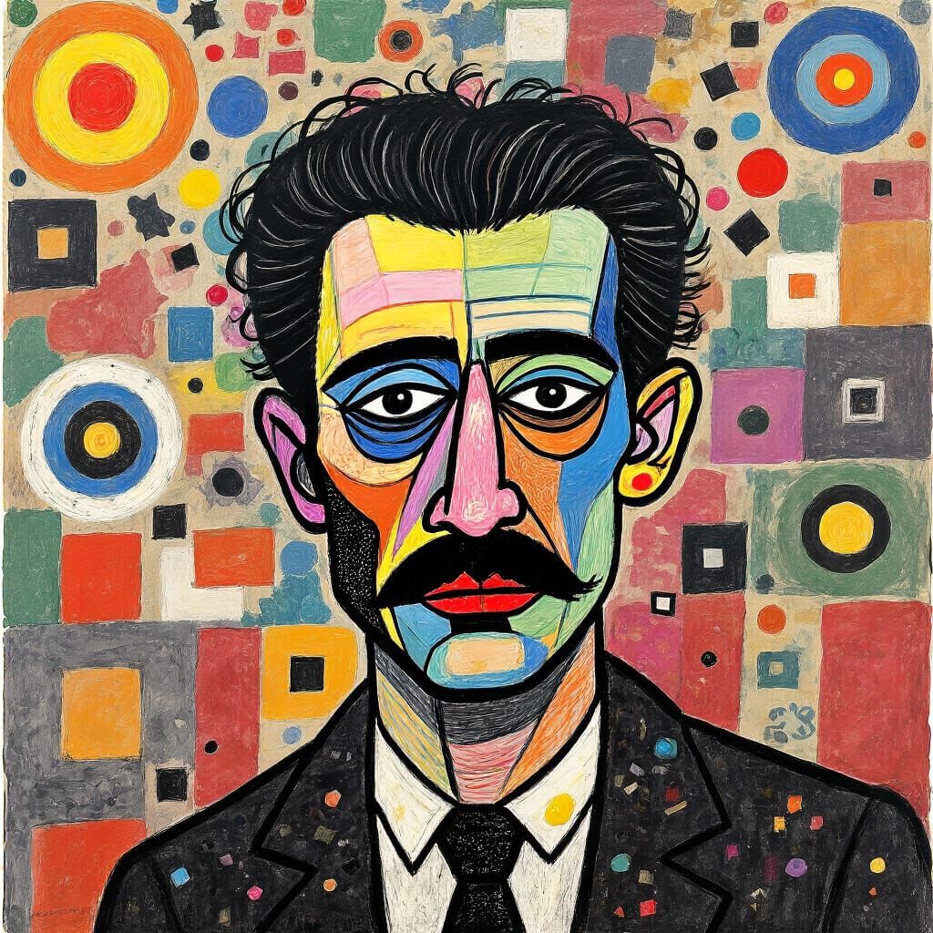 Confetti Rain: A Maximalist Doodle in Neo-Expressionist Styl...